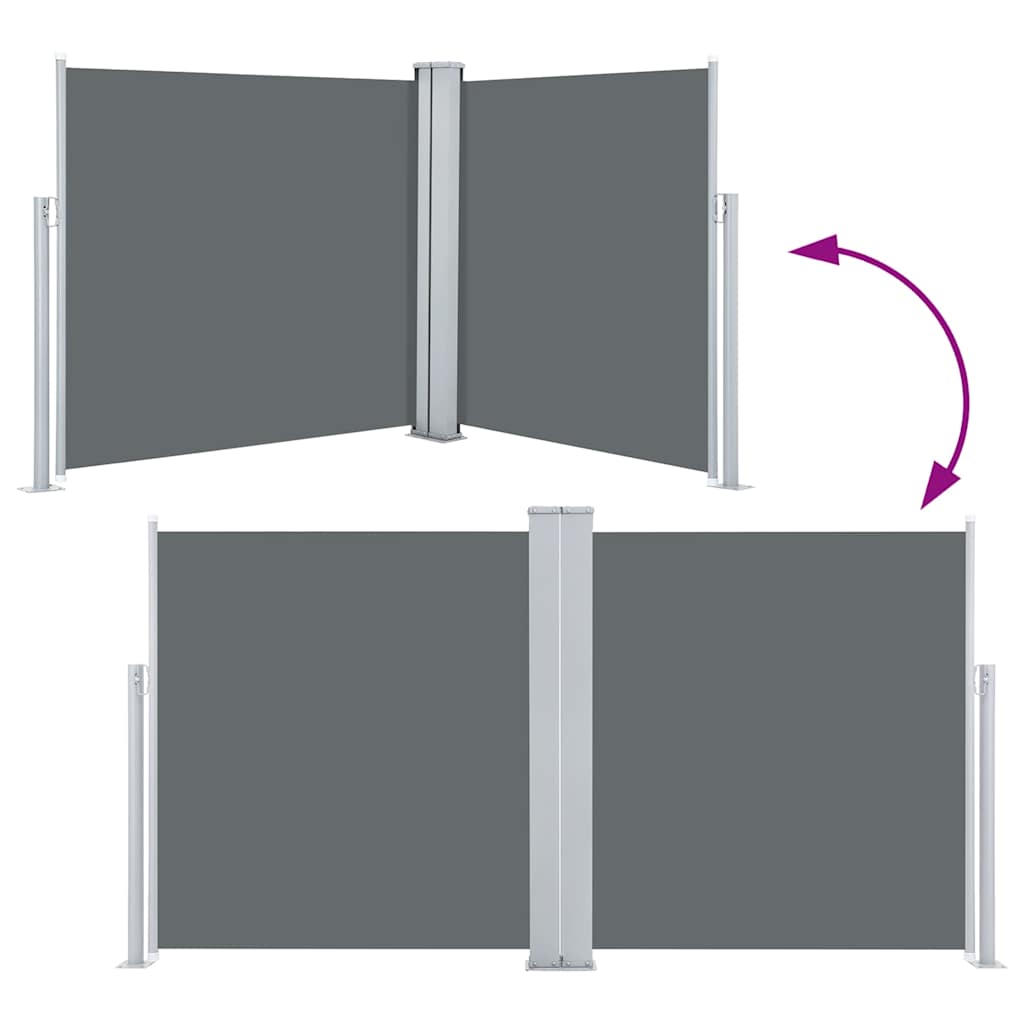 vidaXL Retractable Side Awning Anthracite 100x600 cm