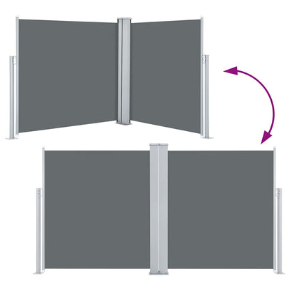 vidaXL Retractable Side Awning Anthracite 100x600 cm