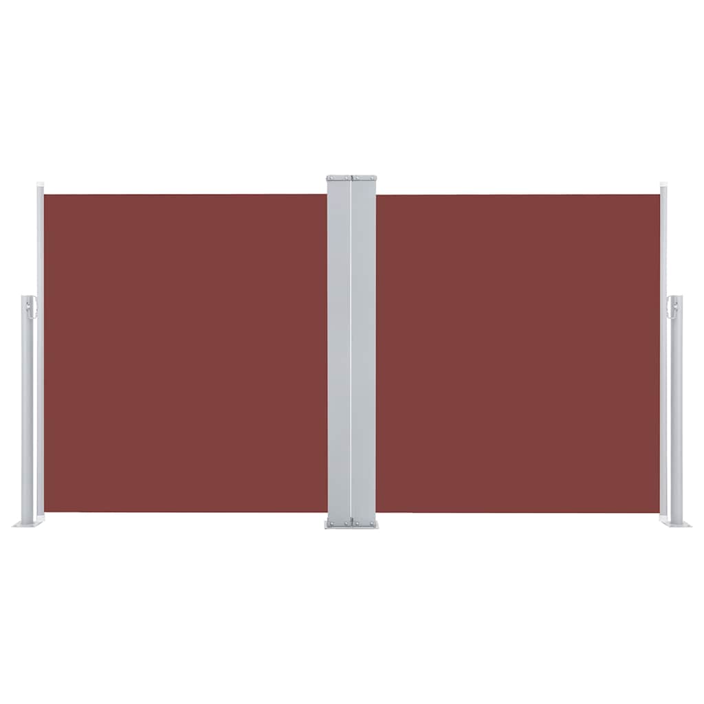 48445 vidaXL Retractable Side Awning Brown 100x600 cm