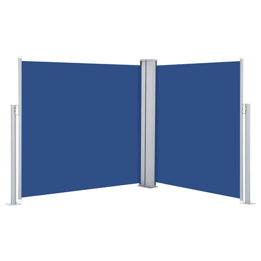 vidaXL Retractable Side Awning Blue 100x600 cm