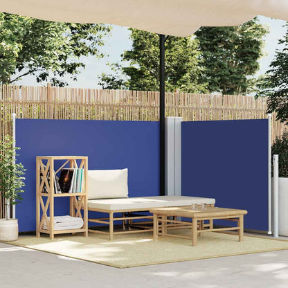 vidaXL Retractable Side Awning Blue 100x600 cm
