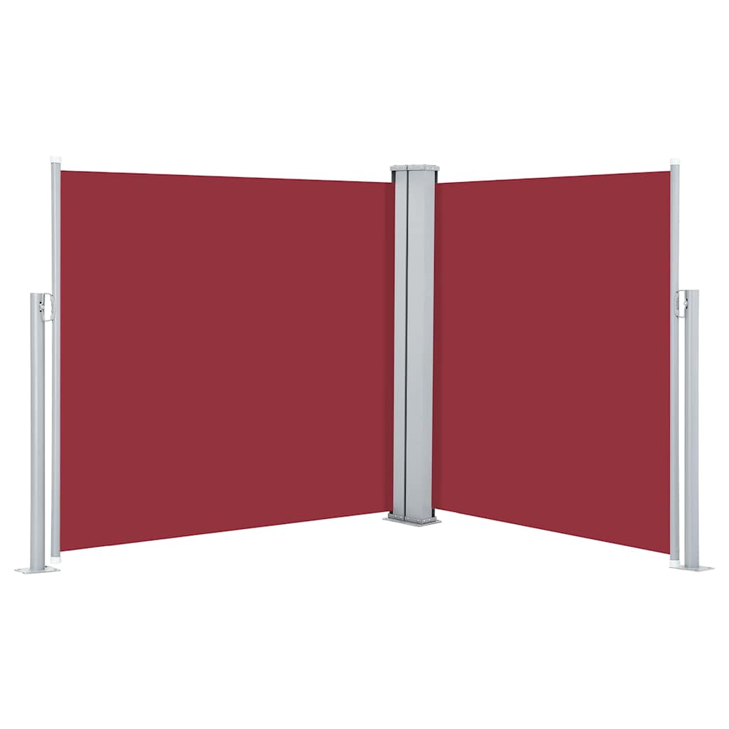 vidaXL Side Awning | Red | Polyester with PU coating | 100 x 600 cm