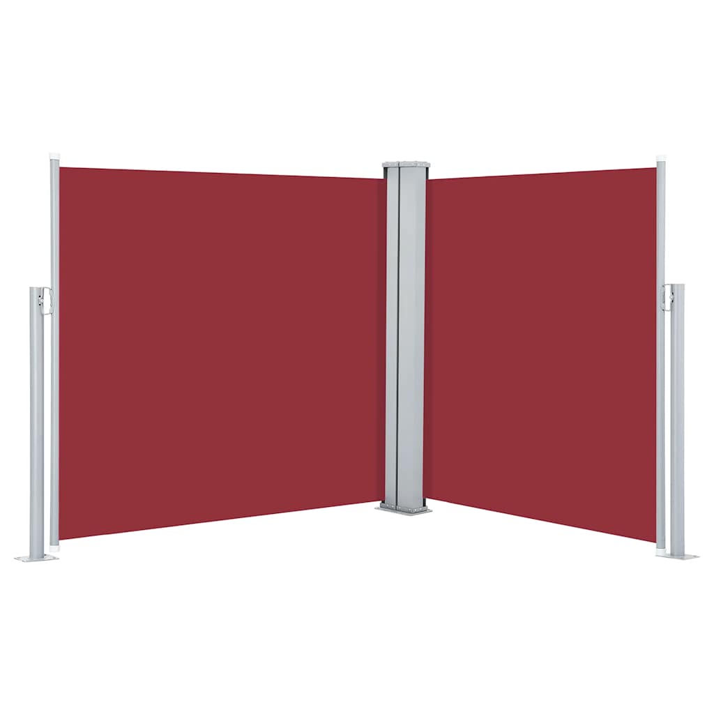48447 vidaXL Retractable Side Awning Red 100x600 cm