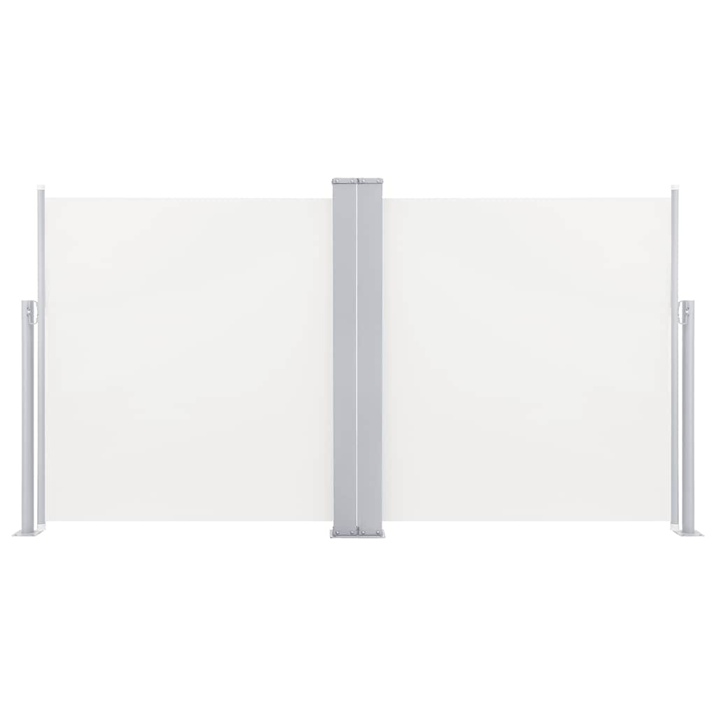 vidaXL Retractable Side Awning Cream 120x600 cm