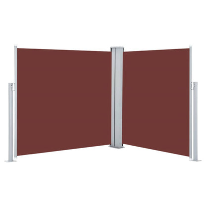 vidaXL Retractable Side Awning Brown 120x600 cm