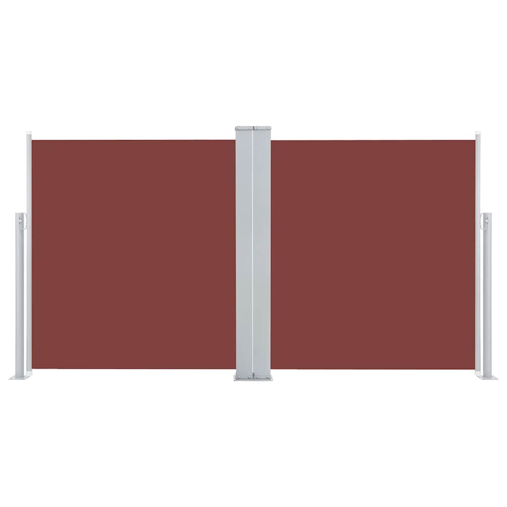 vidaXL Retractable Side Awning Brown 120x600 cm