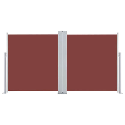 vidaXL Retractable Side Awning Brown 120x600 cm