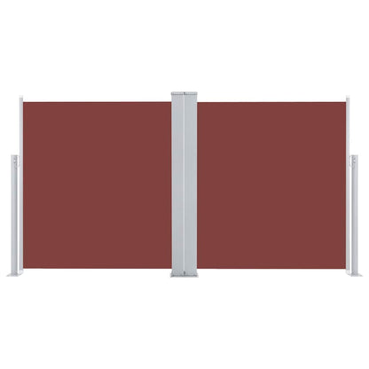 48451 vidaXL Retractable Side Awning Brown 120x600 cm