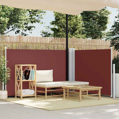 vidaXL Retractable Side Awning Brown 120x600 cm