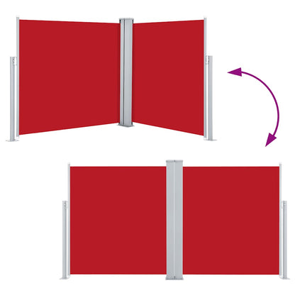 vidaXL Retractable Side Awning Red 120x600 cm