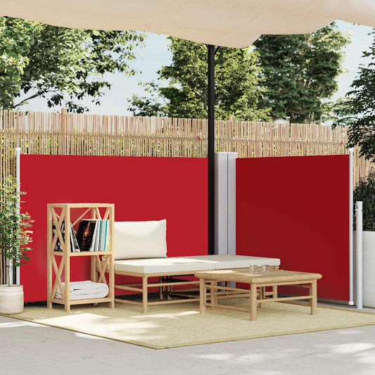 vidaXL Retractable Side Awning Red 120x600 cm