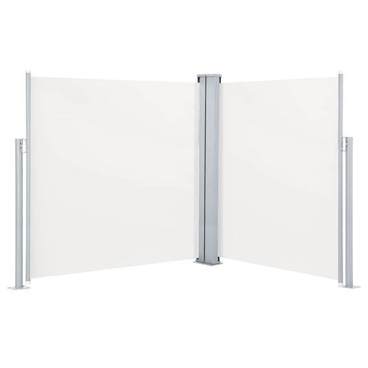 vidaXL Retractable Side Awning Cream 140x600 cm
