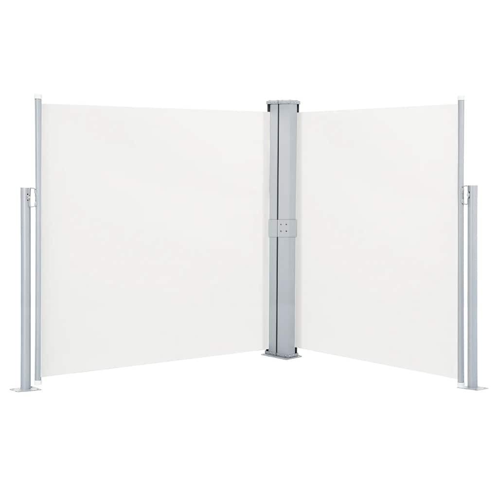vidaXL Retractable Side Awning Cream 140x600 cm