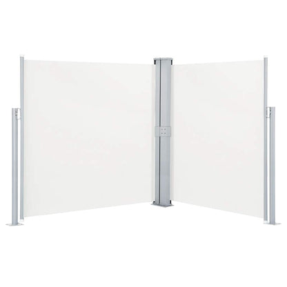 vidaXL Retractable Side Awning Cream 140x600 cm