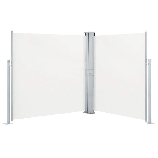 vidaXL Retractable Side Awning Cream 140x600 cm