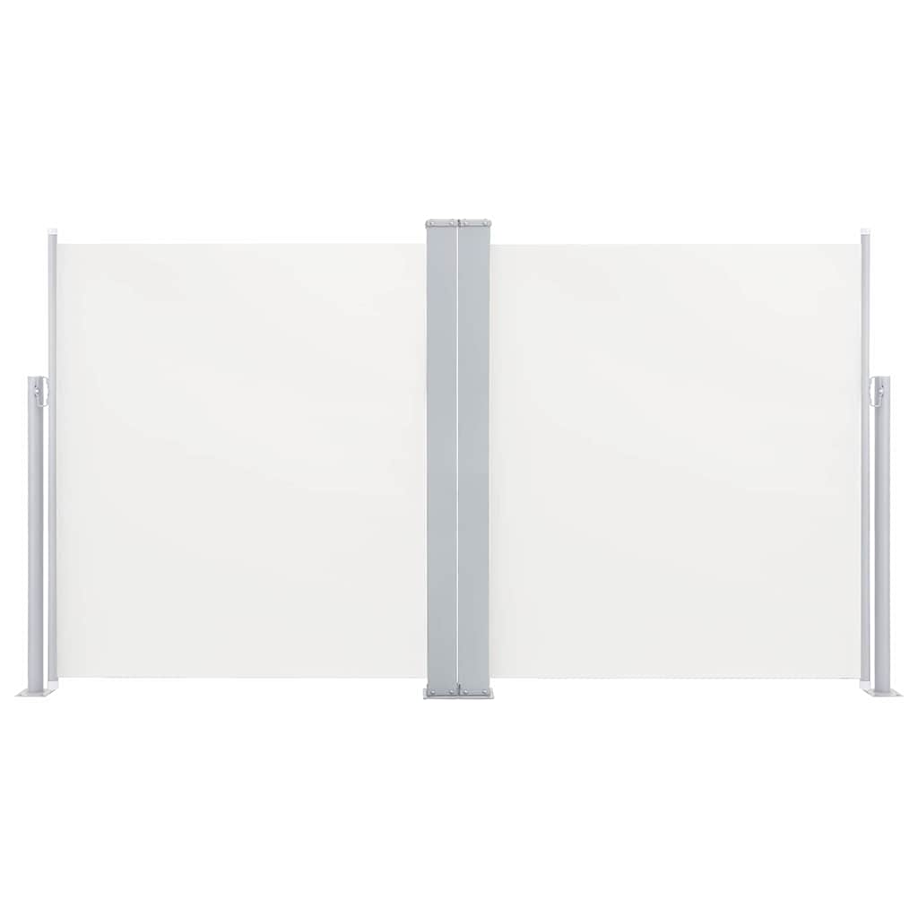 vidaXL Retractable Side Awning Cream 140x600 cm