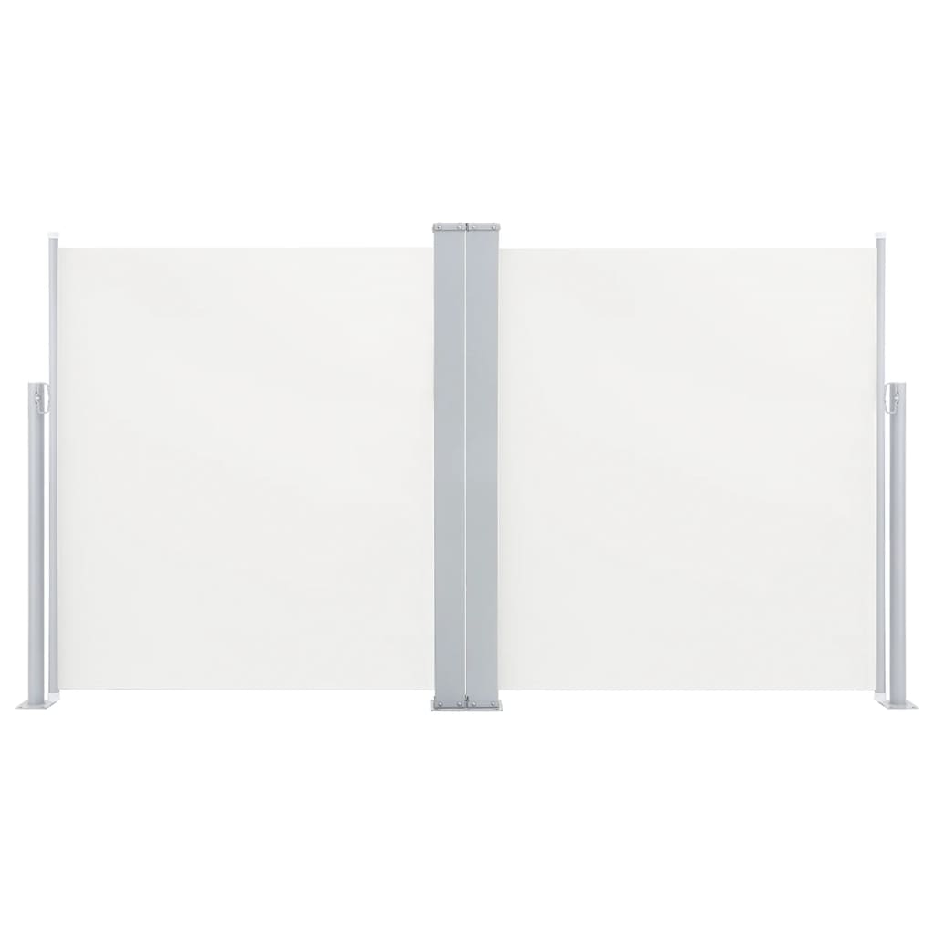 vidaXL Retractable Side Awning Cream 140x600 cm