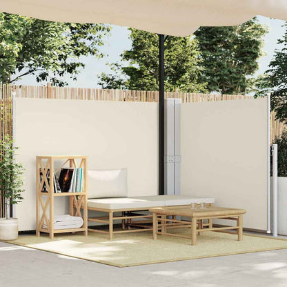 48455 vidaXL Retractable Side Awning Cream 140x600 cm