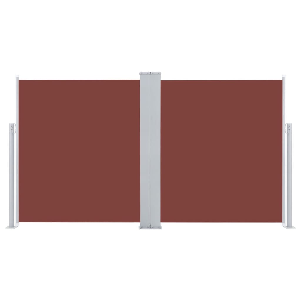 vidaXL Retractable Side Awning Brown 140x600 cm