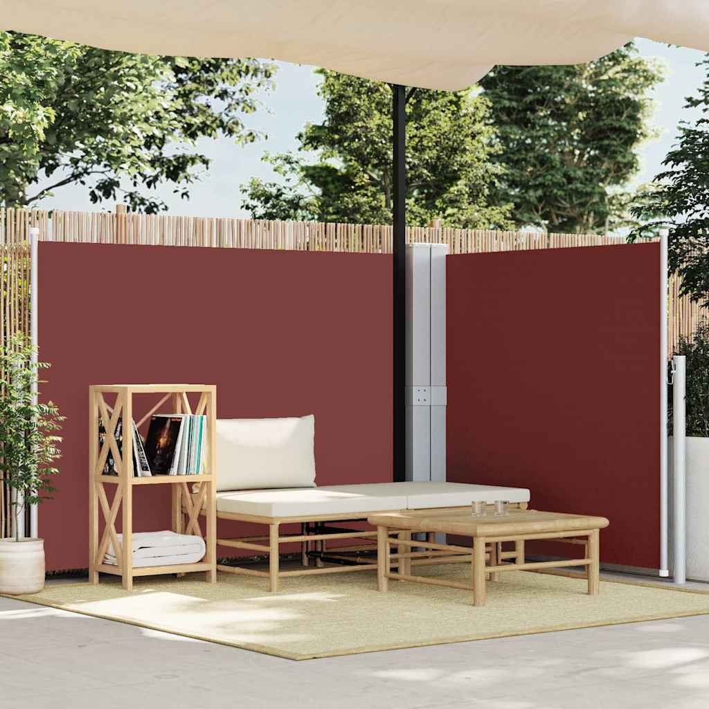 vidaXL Retractable Side Awning Brown 140x600 cm