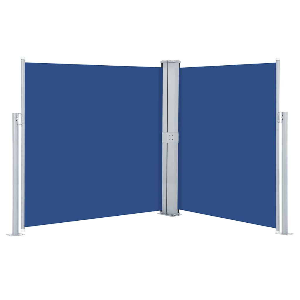 vidaXL Retractable Side Awning Blue 140x600 cm