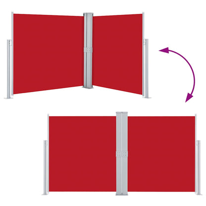 vidaXL Retractable Side Awning Red 140x600 cm