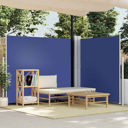 48464 vidaXL Retractable Side Awning Blue 160x600 cm