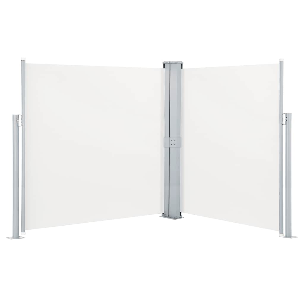 vidaXL Patio Retractable Double Side Awning 170x600 cm Cream