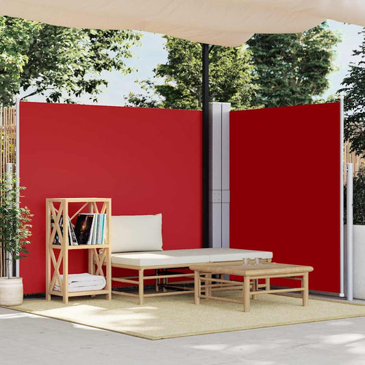 vidaXL Retractable Side Awning 170x600 cm Red