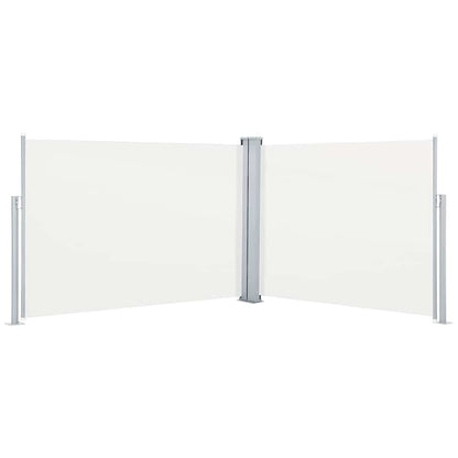 vidaXL Retractable Side Awning Cream 100x1000 cm