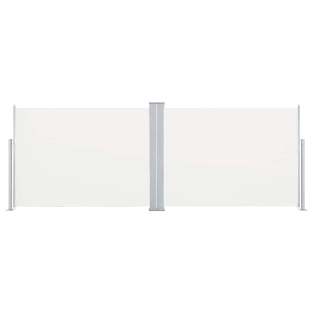 vidaXL Retractable Side Awning Cream 100x1000 cm