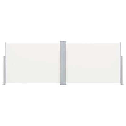 vidaXL Retractable Side Awning Cream 100x1000 cm