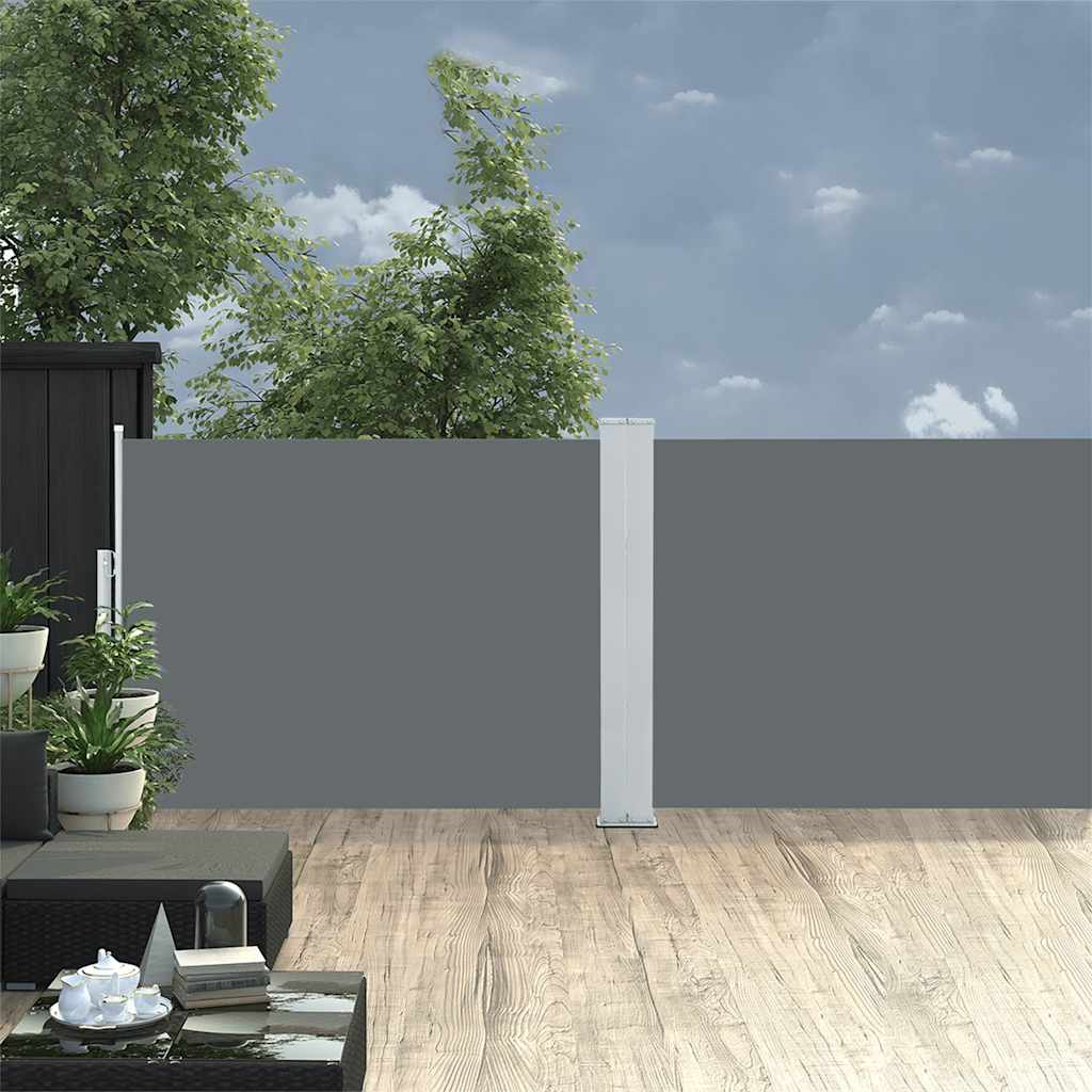 vidaXL Side Awning | Anthracite | Polyester with PU coating | 100x1000cm