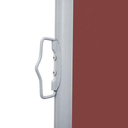 vidaXL Side Awning | Brown | Polyester | Large | Retractable | Modern