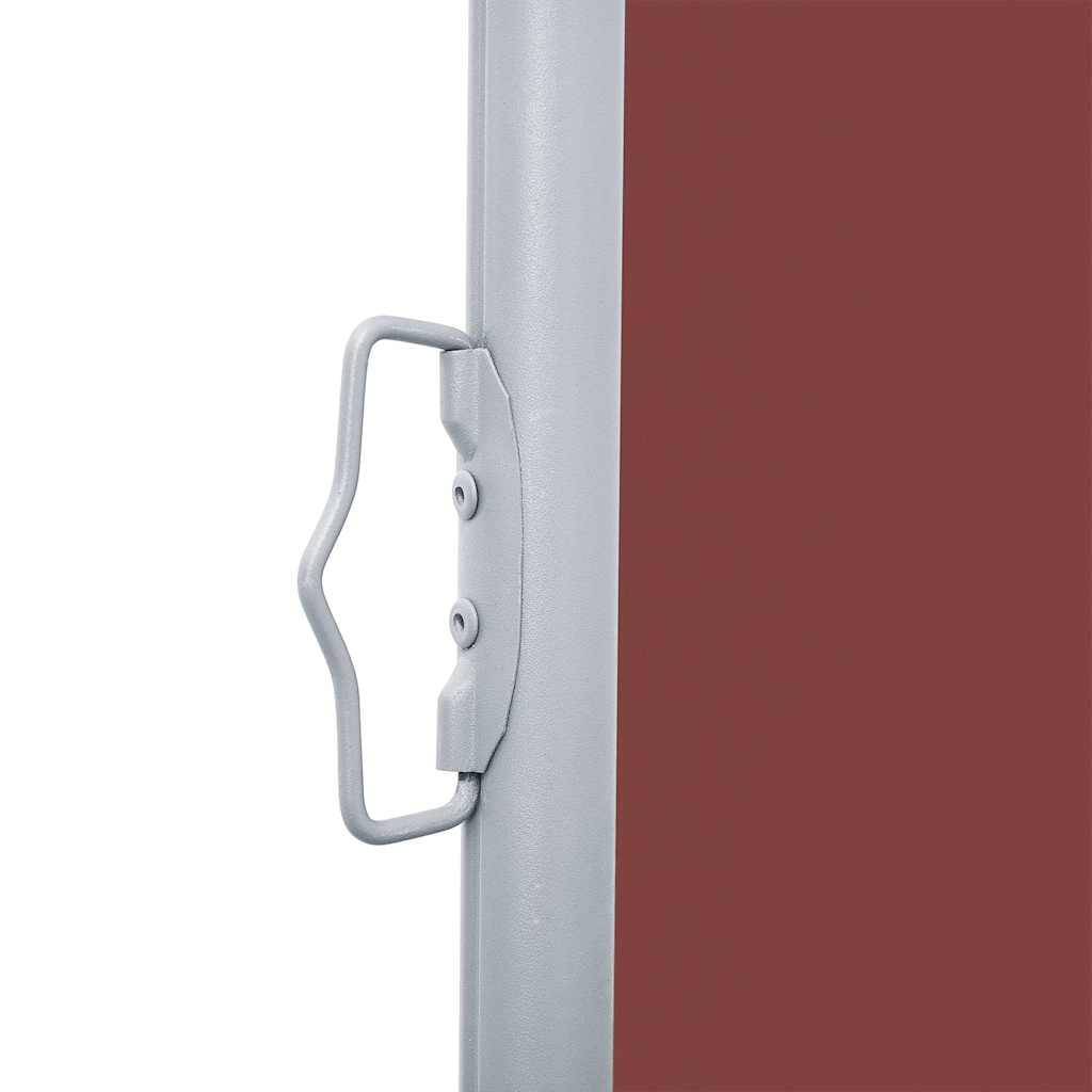 48475 vidaXL Retractable Side Awning Brown 100x1000 cm