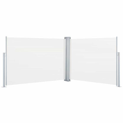 vidaXL Retractable Side Awning Cream 120x1000 cm