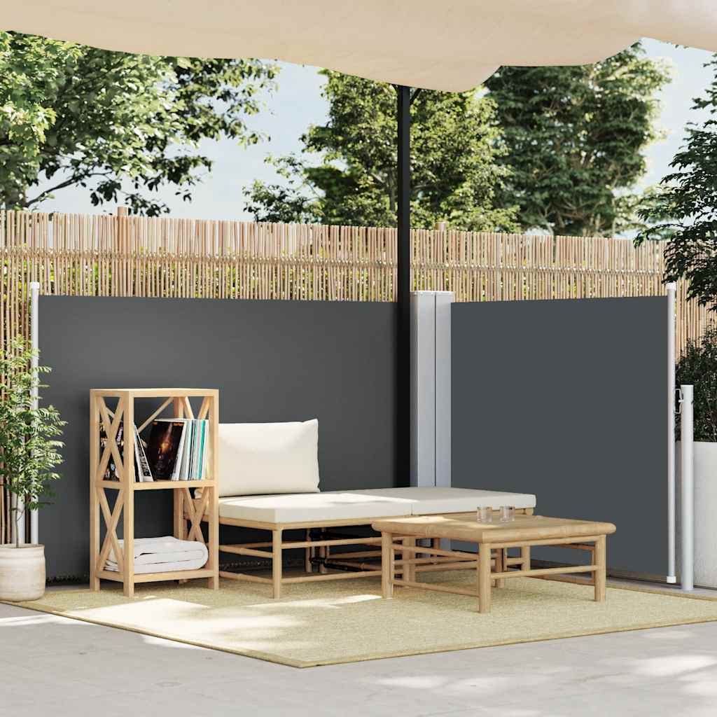 vidaXL Retractable Side Awning Anthracite 120x1000 cm