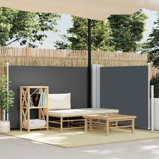 vidaXL Retractable Side Awning Anthracite 120x1000 cm