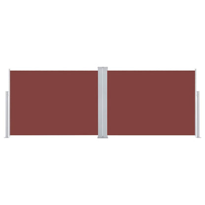 vidaXL Retractable Side Awning Brown 120x1000 cm