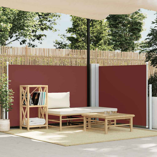 vidaXL Retractable Side Awning Brown 120x1000 cm
