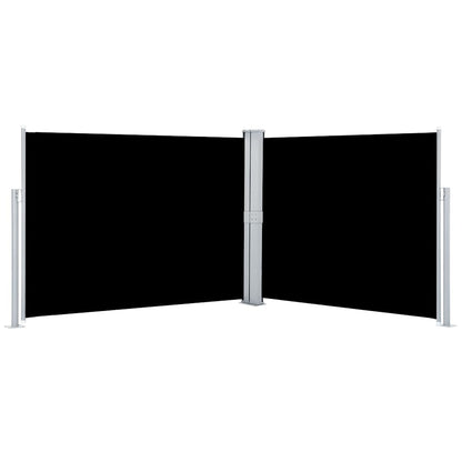 48484 vidaXL Retractable Side Awning Black 140x1000 cm