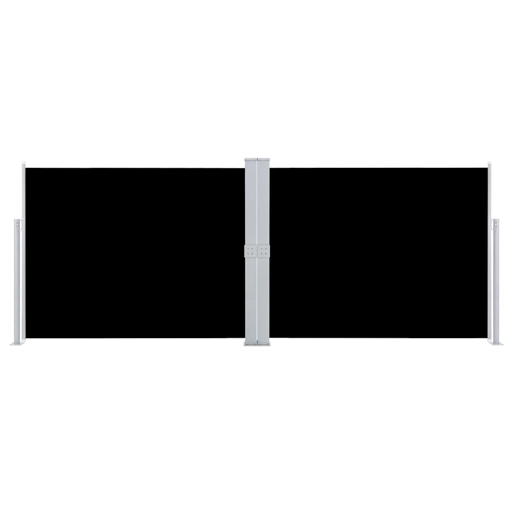 vidaXL Retractable Side Awning Black 140x1000 cm