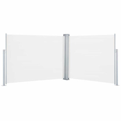 vidaXL Retractable Side Awning Cream 140x1000 cm