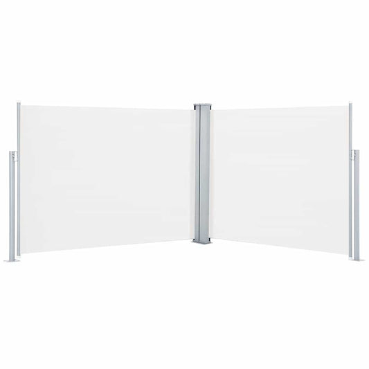 vidaXL Retractable Side Awning Cream 140x1000 cm