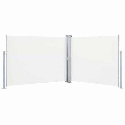 vidaXL Retractable Side Awning Cream 140x1000 cm