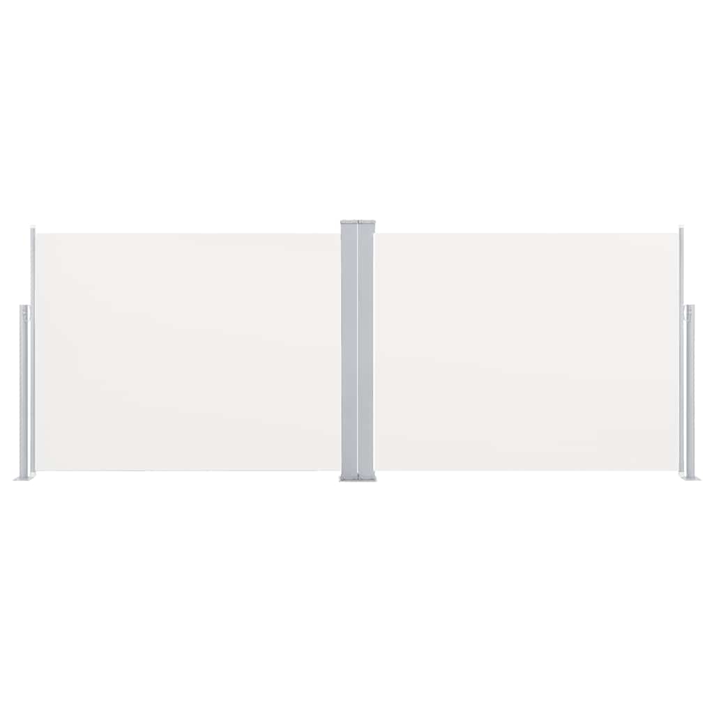 vidaXL Retractable Side Awning Cream 140x1000 cm