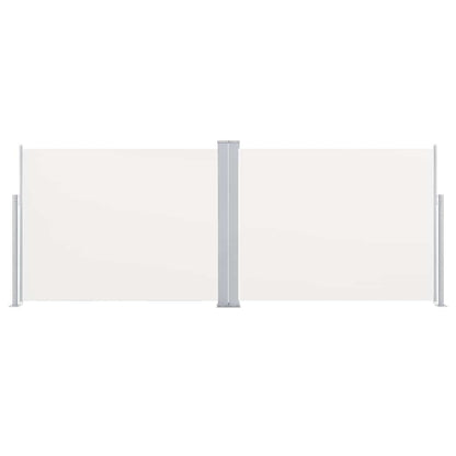 vidaXL Retractable Side Awning Cream 140x1000 cm