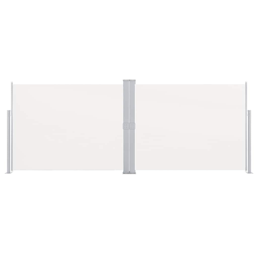 vidaXL Retractable Side Awning Cream 140x1000 cm