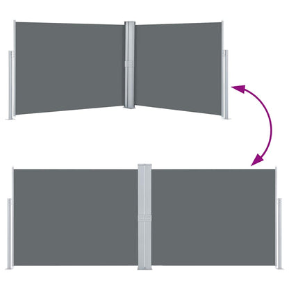 48486 vidaXL Retractable Side Awning Anthracite 140x1000 cm