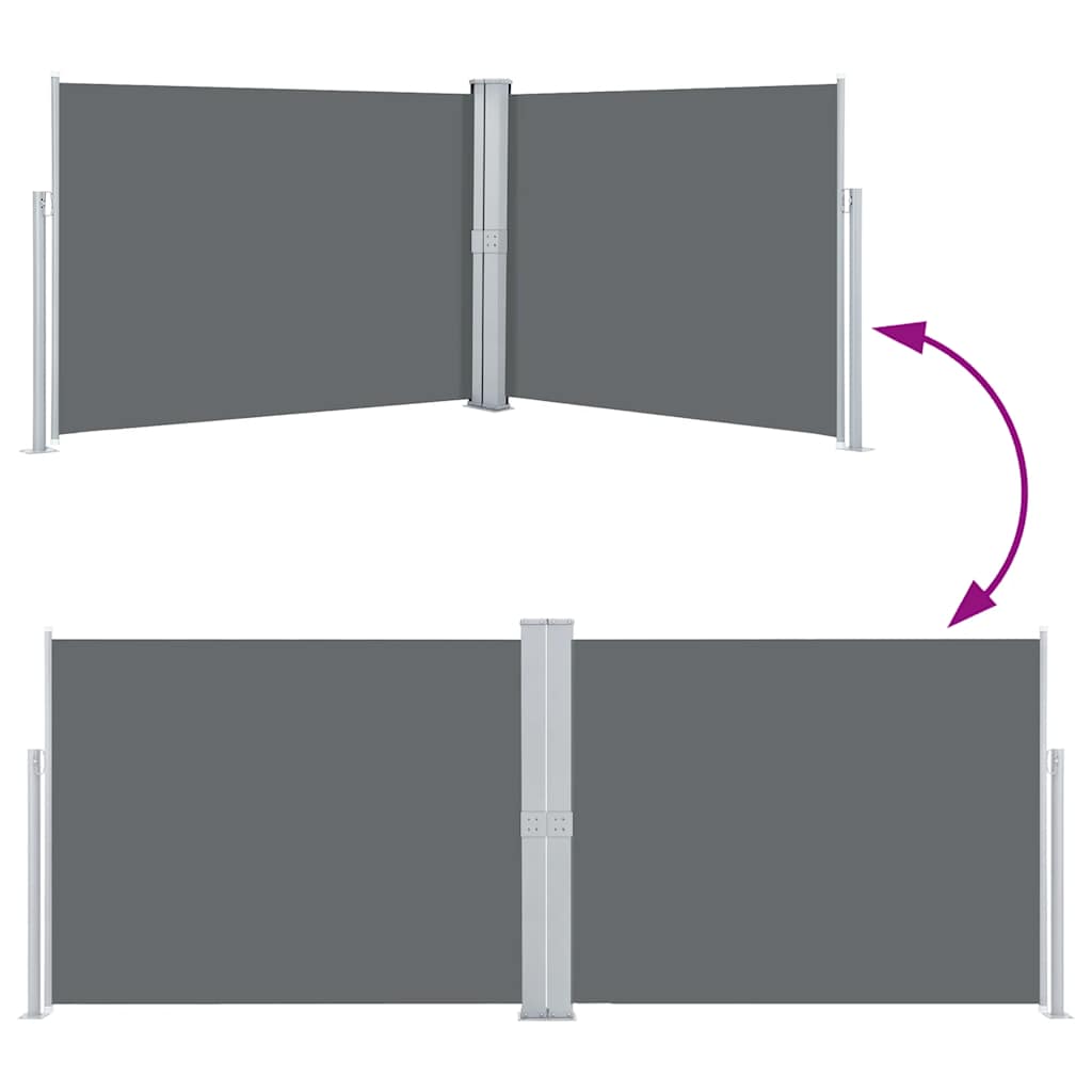 vidaXL Retractable Side Awning Anthracite 140x1000 cm